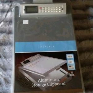 Aluminum storage clipboard